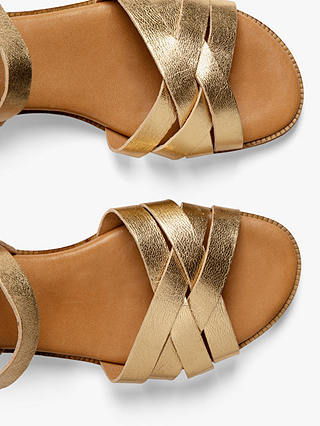 Penelope Chilvers Shepherdess Leather Sandals, Gold