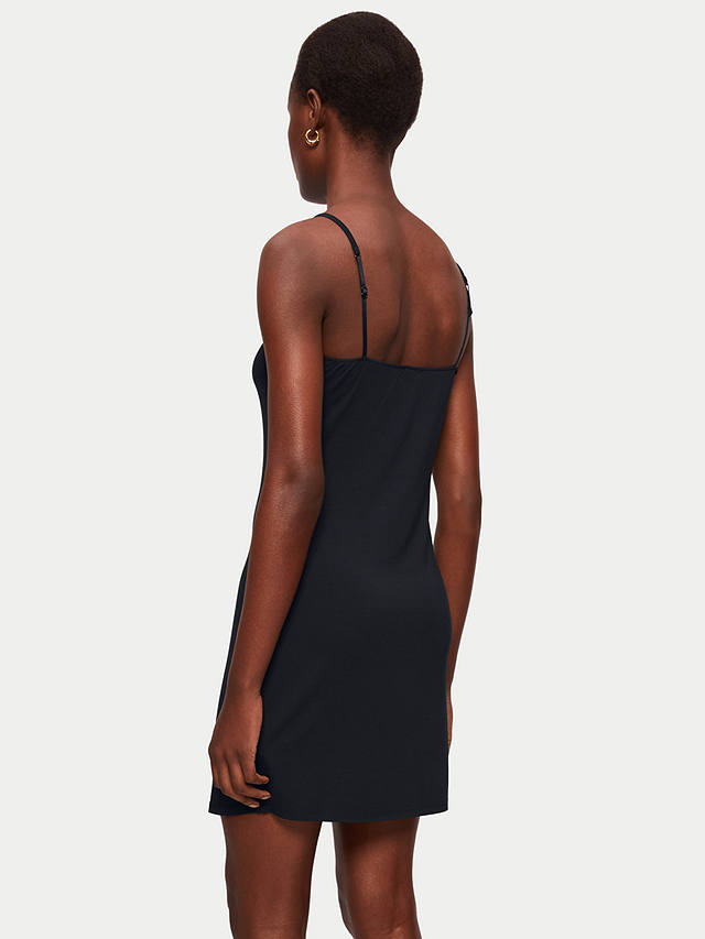 Jigsaw Modal Slip Mini Dress, Black