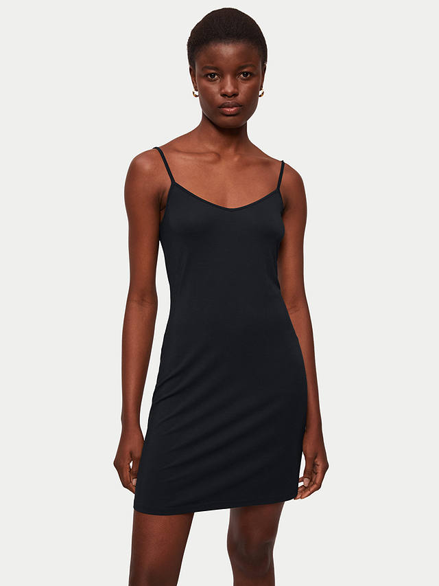 Jigsaw Modal Slip Mini Dress, Black