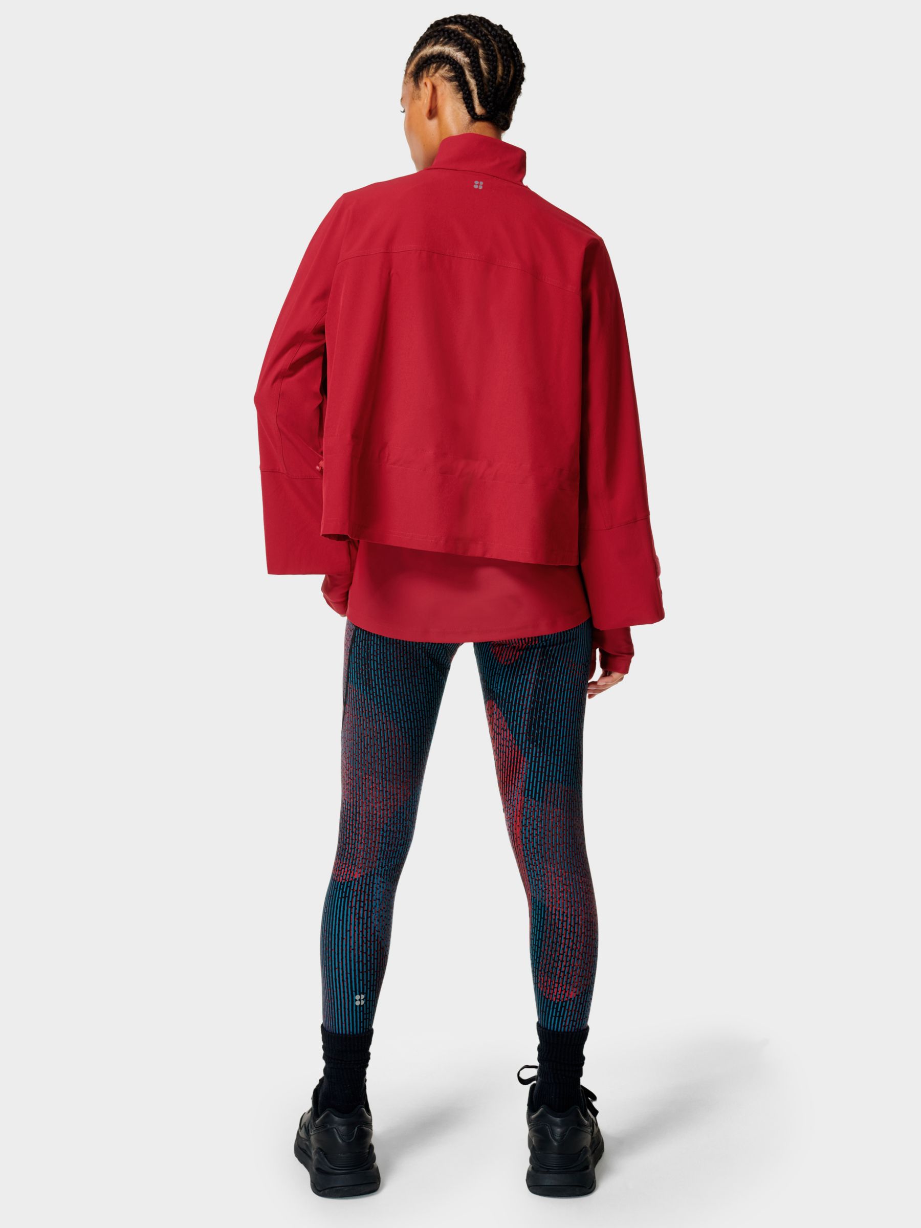 Sweaty Betty Fast Lane Running Jacket, Vine Red at John Lewis & Partners