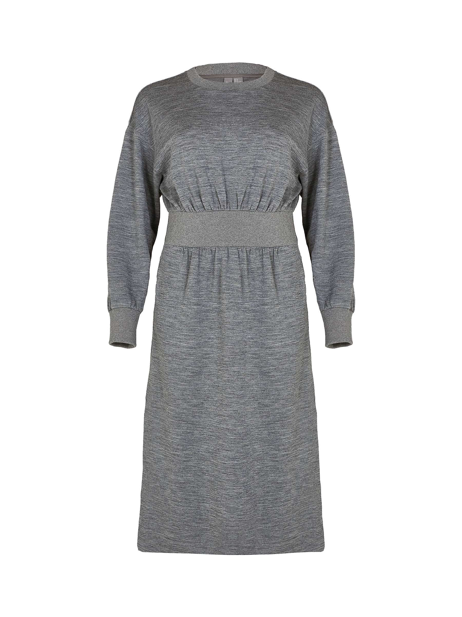 Sweaty Betty Verse Wool Blend Midi Dress, Pumice Grey at John Lewis ...