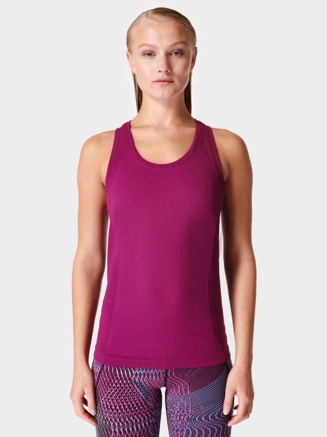 Sweaty Betty Athlete Seamless Workout Tank Top, Amaranth Pink, XS