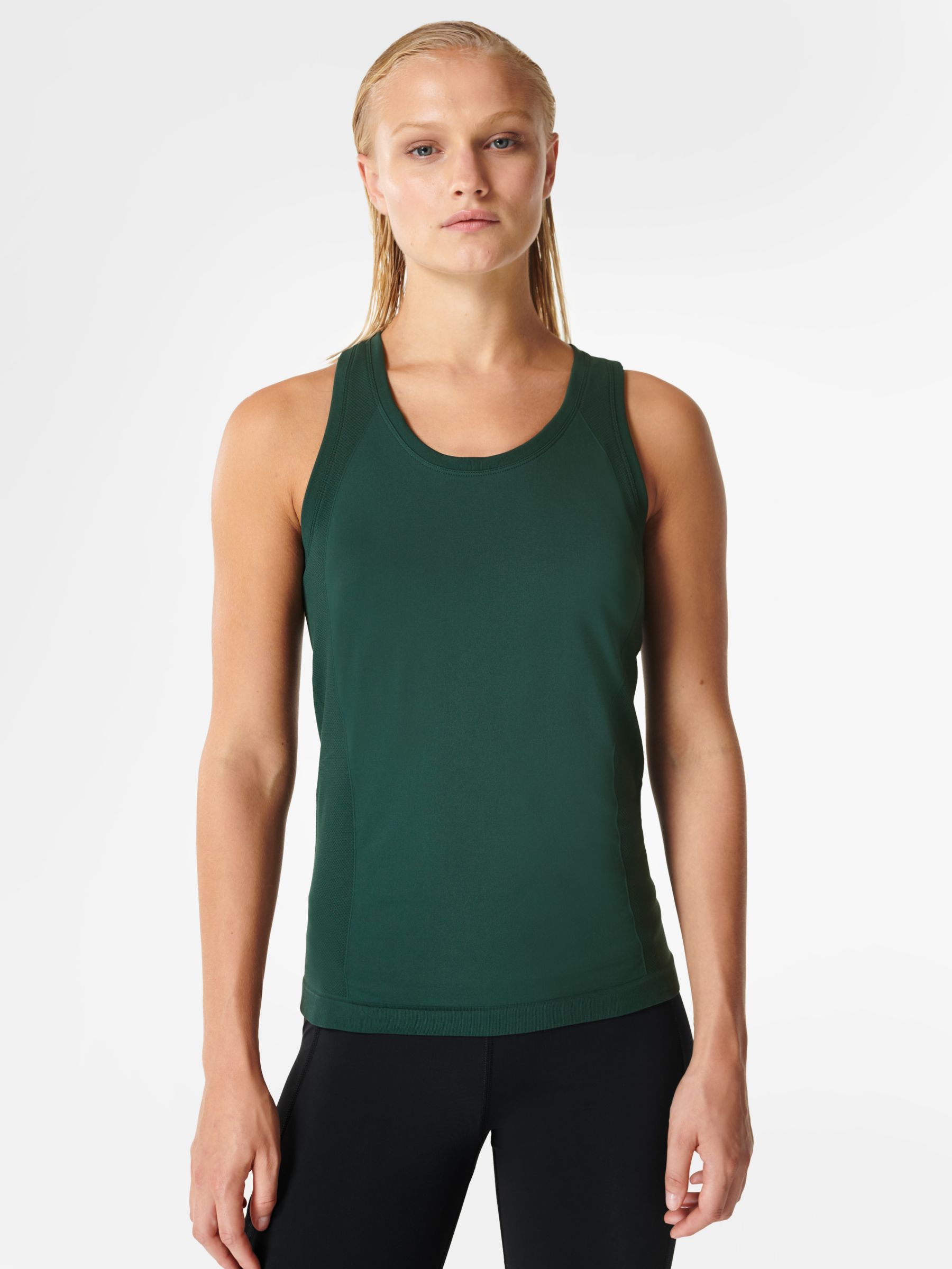 Sweaty Betty Athlete Seamless Workout Tank Top, Trek Green at John Lewis &  Partners