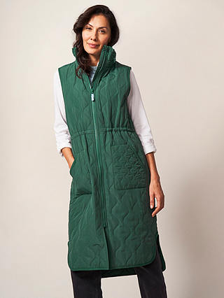 White Stuff  Maddison Quilted Gilet, Mid Green