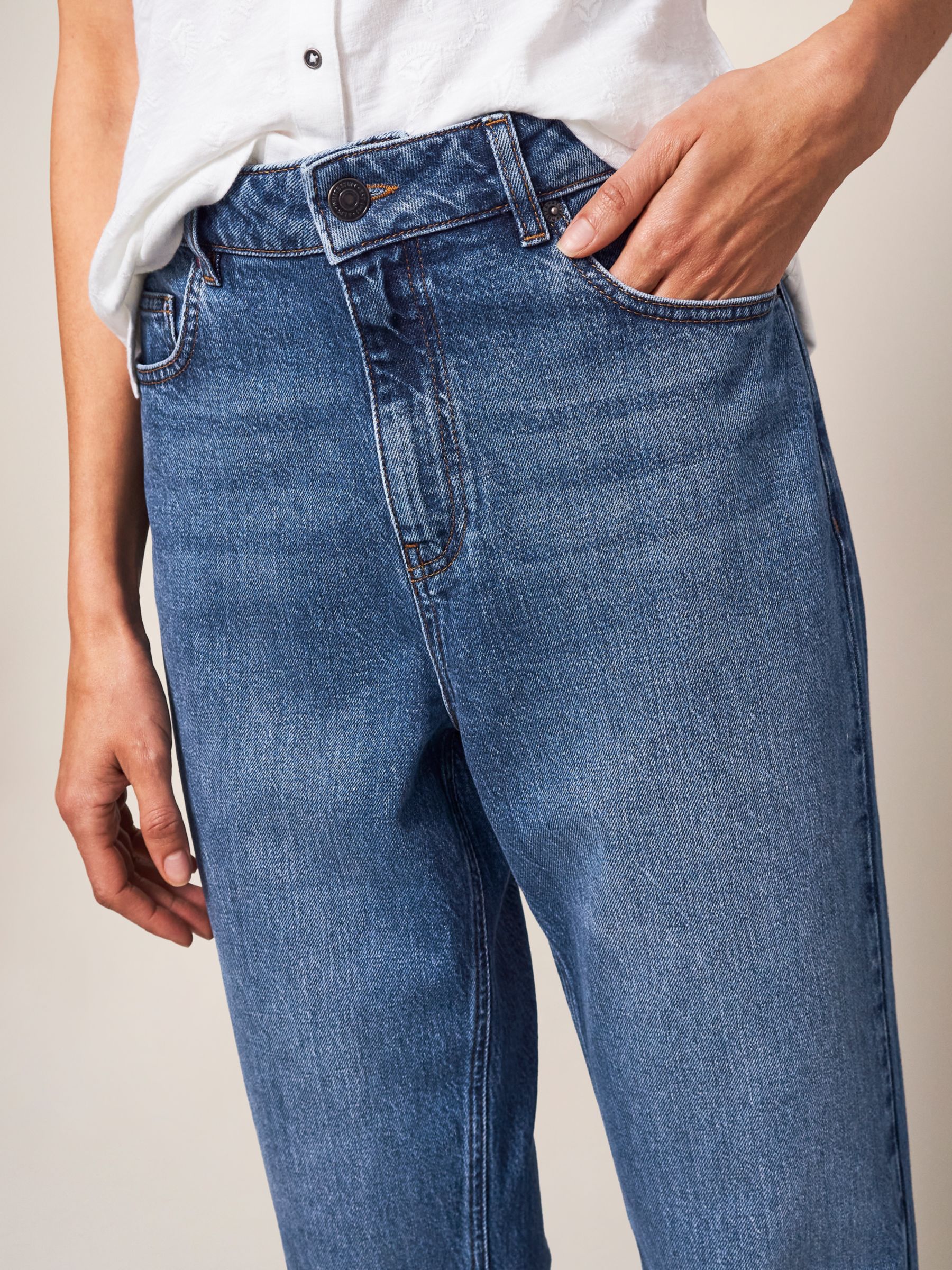 White Stuff Miley Relaxed Fit Jeans, Blue at John Lewis & Partners