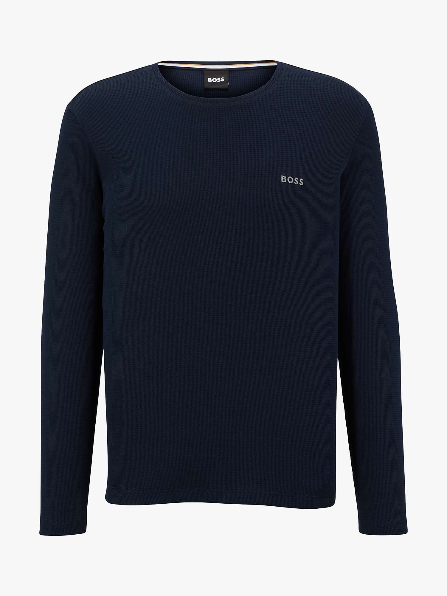 Buy BOSS Waffle Long Sleeve Lounge Top Online at johnlewis.com