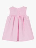 Trotters Baby Jemima Striped Pinafore Dress, Bright Pink