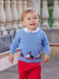 Trotters Baby Sailboat Jumper, Mid Blue