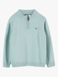 Trotters Kids' Calum Half Zip Wool and Cashmere Blend Jumper