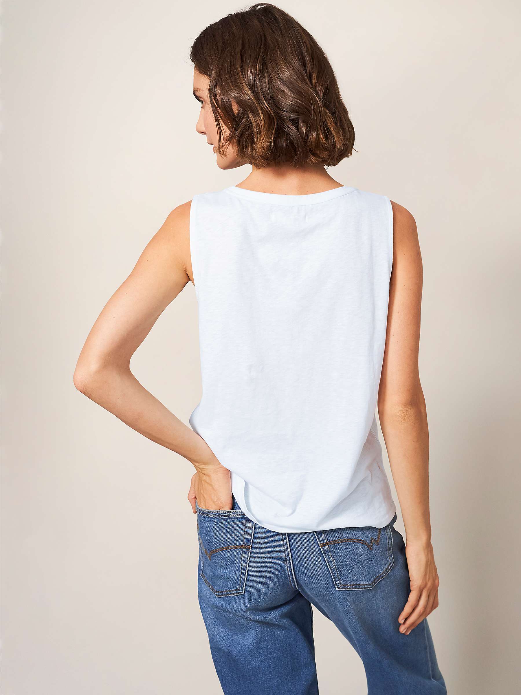 Buy White Stuff Laila Cotton Vest, White Online at johnlewis.com