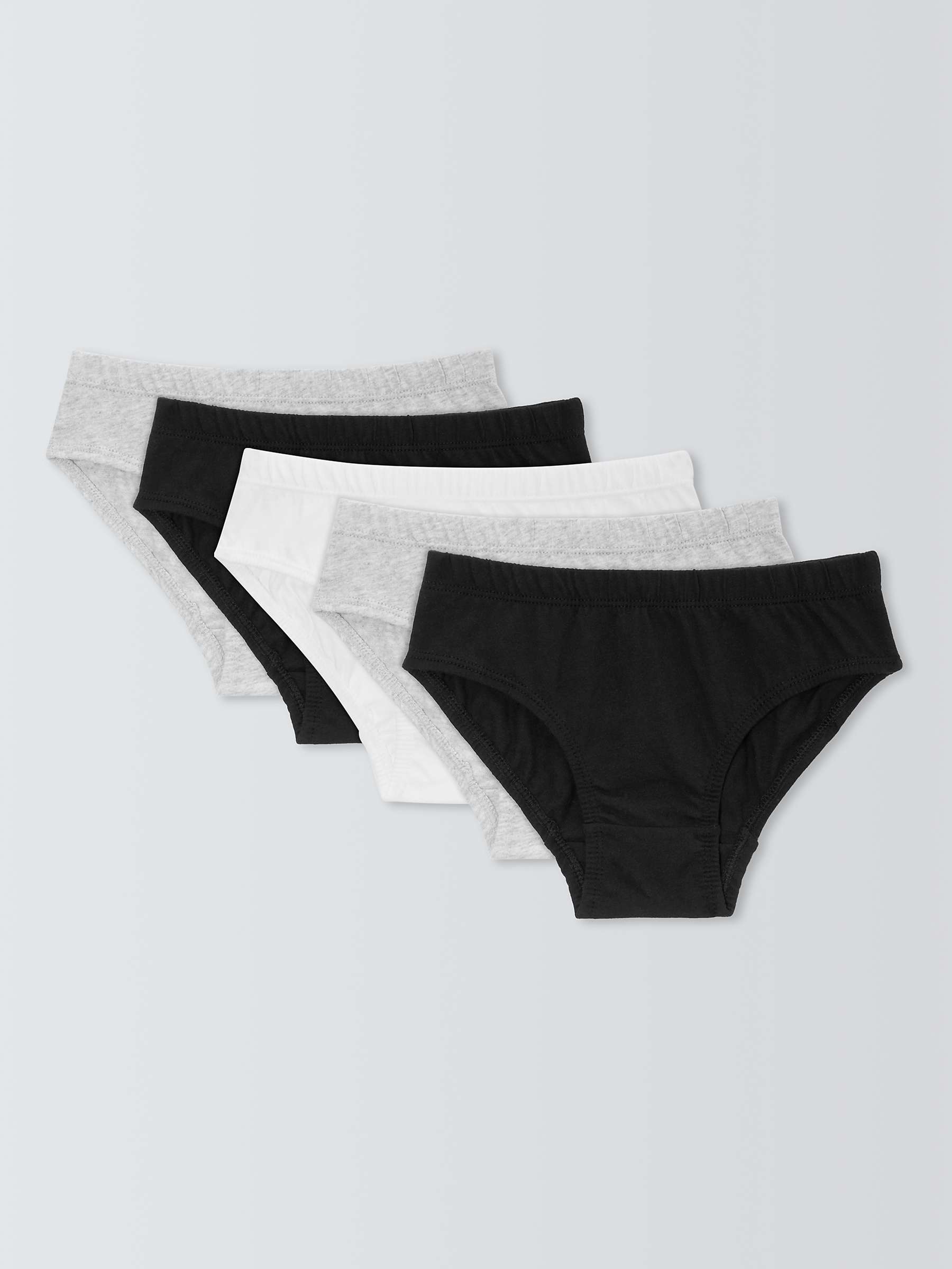 Buy John Lewis Kids' Pants, Pack of 5, Black/White/Grey Online at johnlewis.com