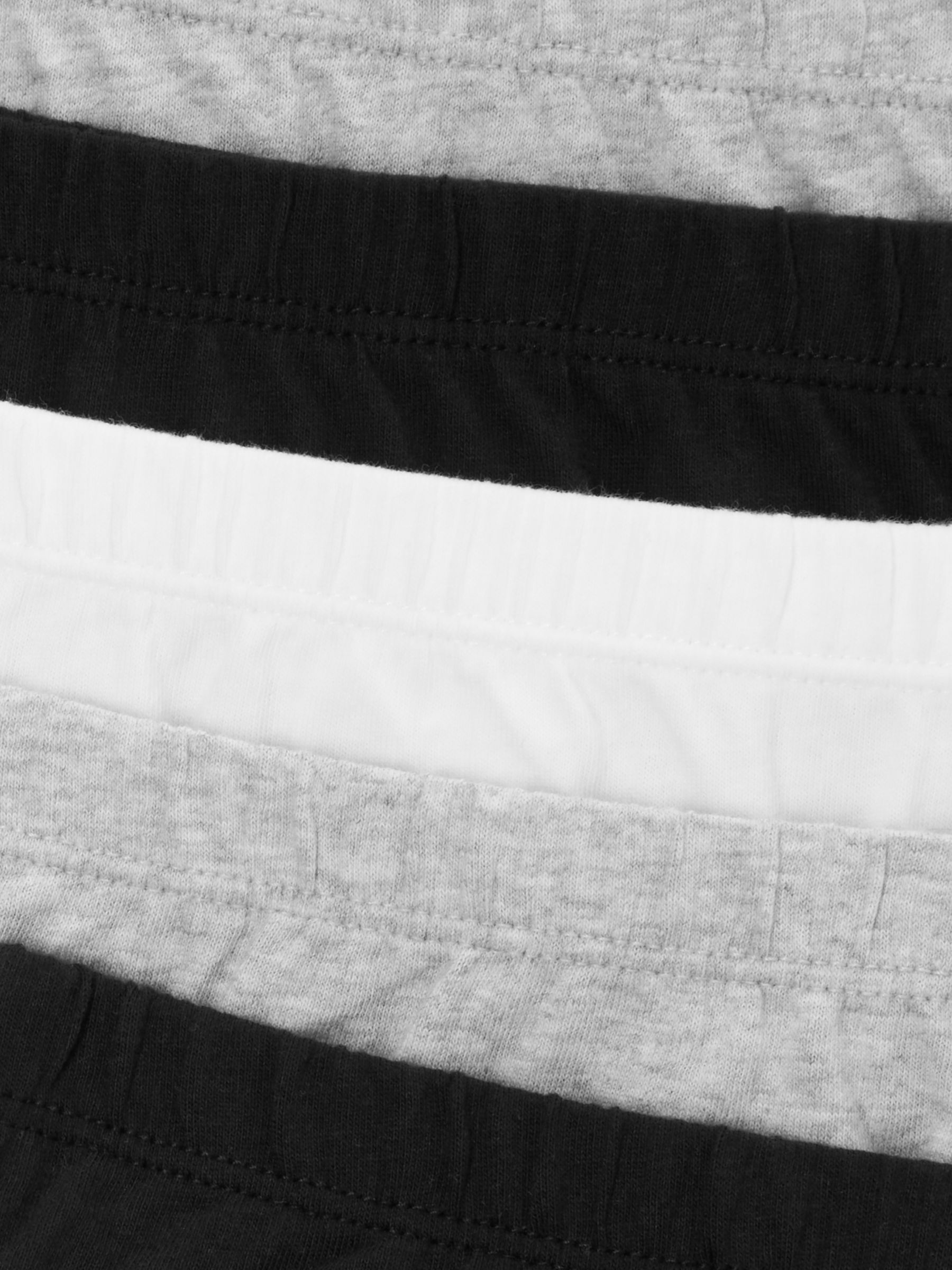 John Lewis Kids' Pants, Pack of 5, Black/White/Grey, 2 years