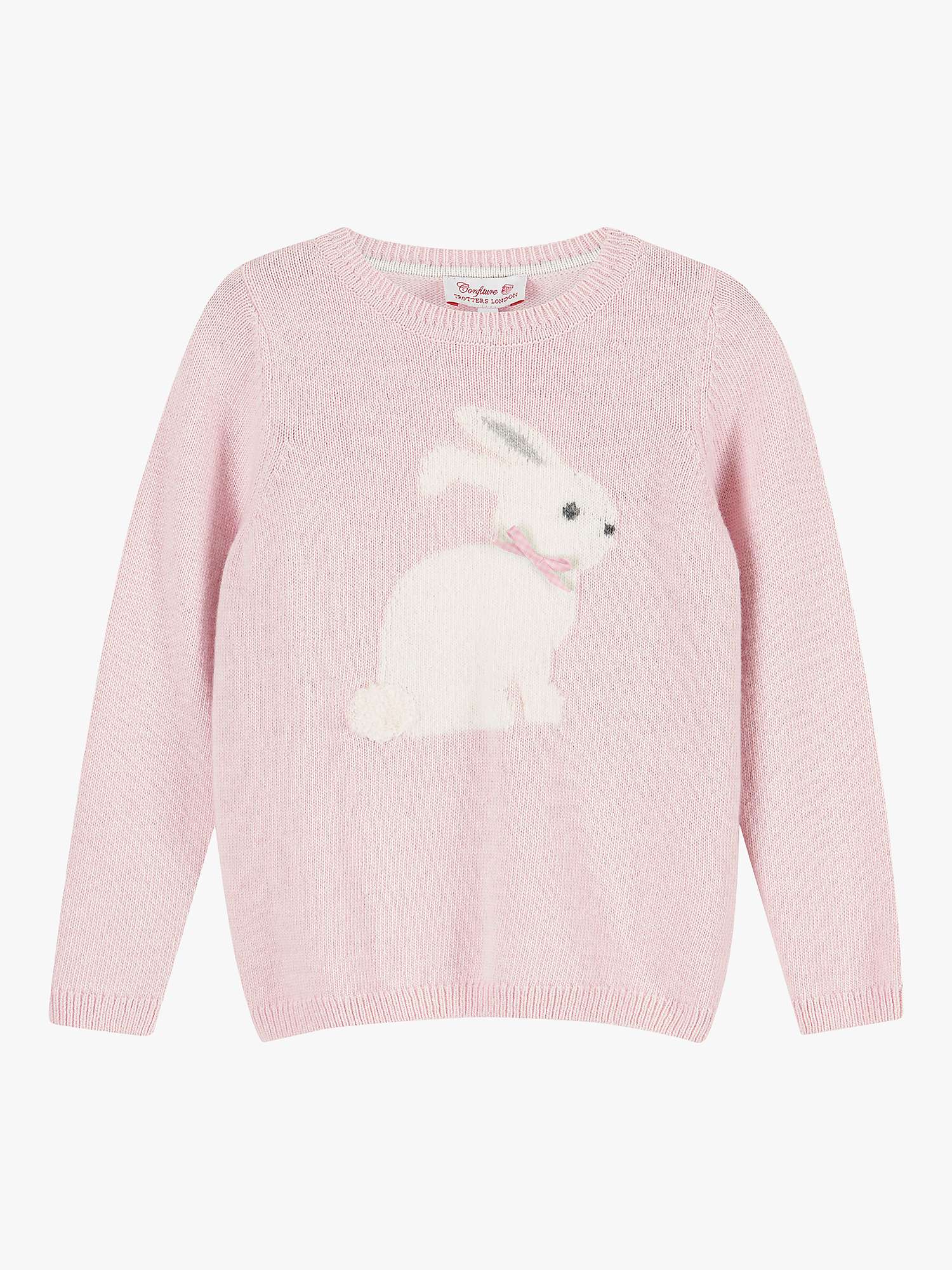 Buy Trotters Kids' Coco Bunny Jumper, Pale Pink Online at johnlewis.com