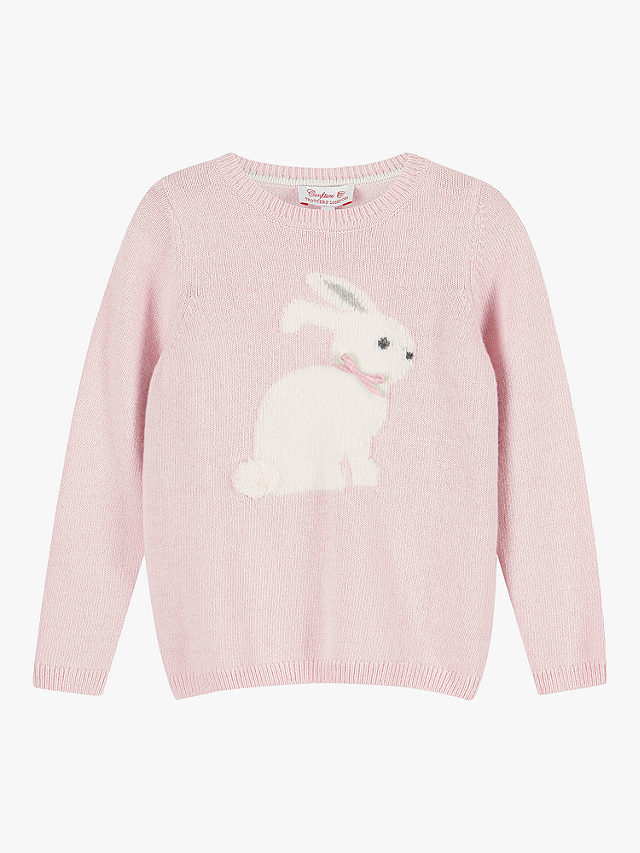 Trotters Kids' Coco Bunny Jumper, Pale Pink, 2-3 years