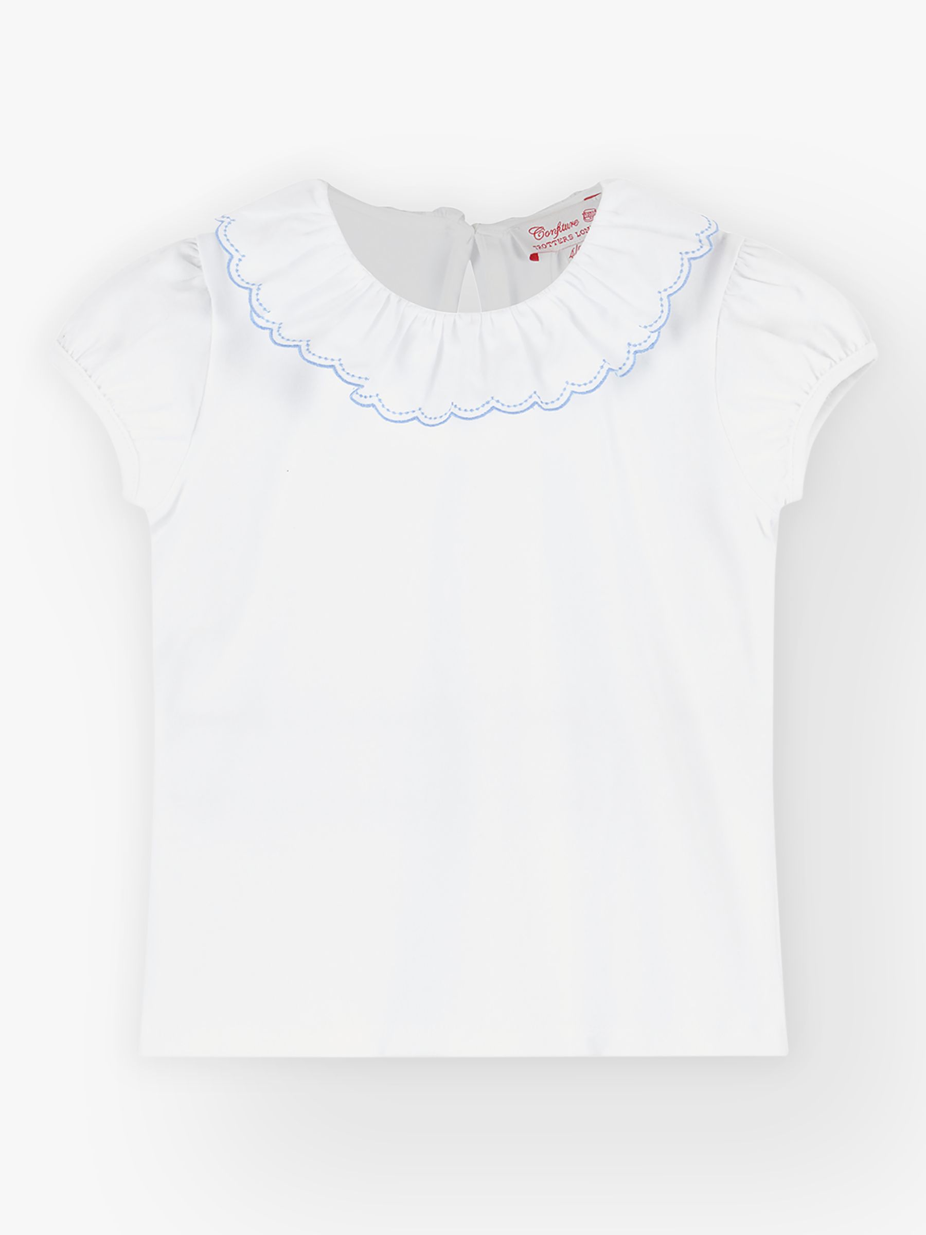 Trotters Confiture Kids' Isabella Embroidered Collar Top at John Lewis ...