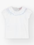 Trotters Confiture Kids' Isabella Embroidered Collar Top