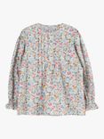 Trotters Kids' Betsy Floral Print Blouse, Grey/Multi