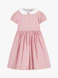 Trotters Kids' Organic Cotton Collared Dress, Red Cherry