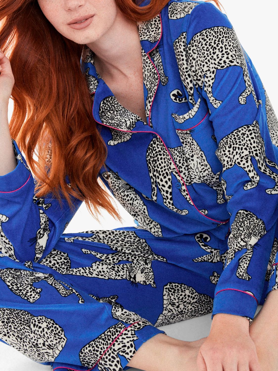 Blue cheap leopard pyjamas