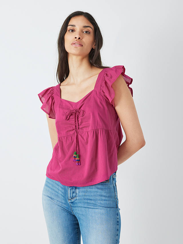AND/OR Sophie Bead Tie Top, Magenta