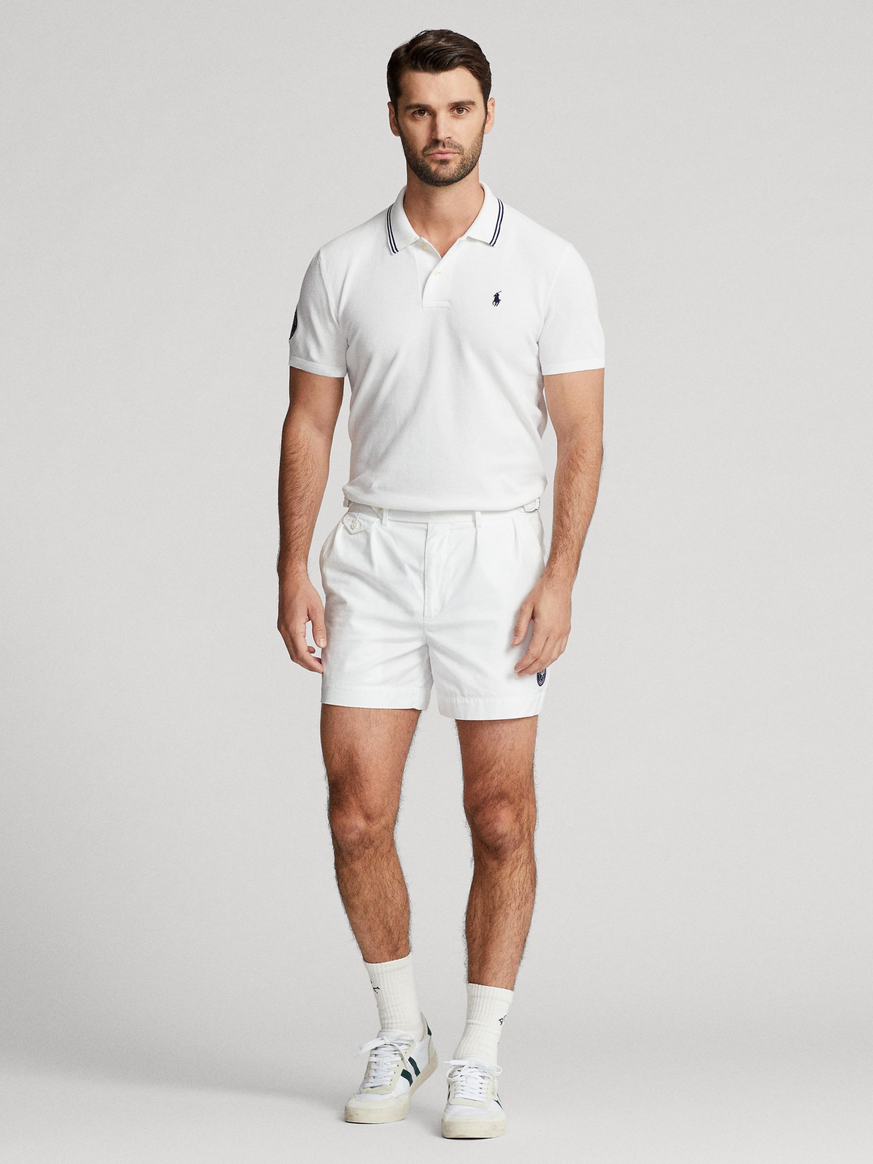 Polo Ralph Lauren Men's White Slim Fit Crew-Neck Moisture Wicking