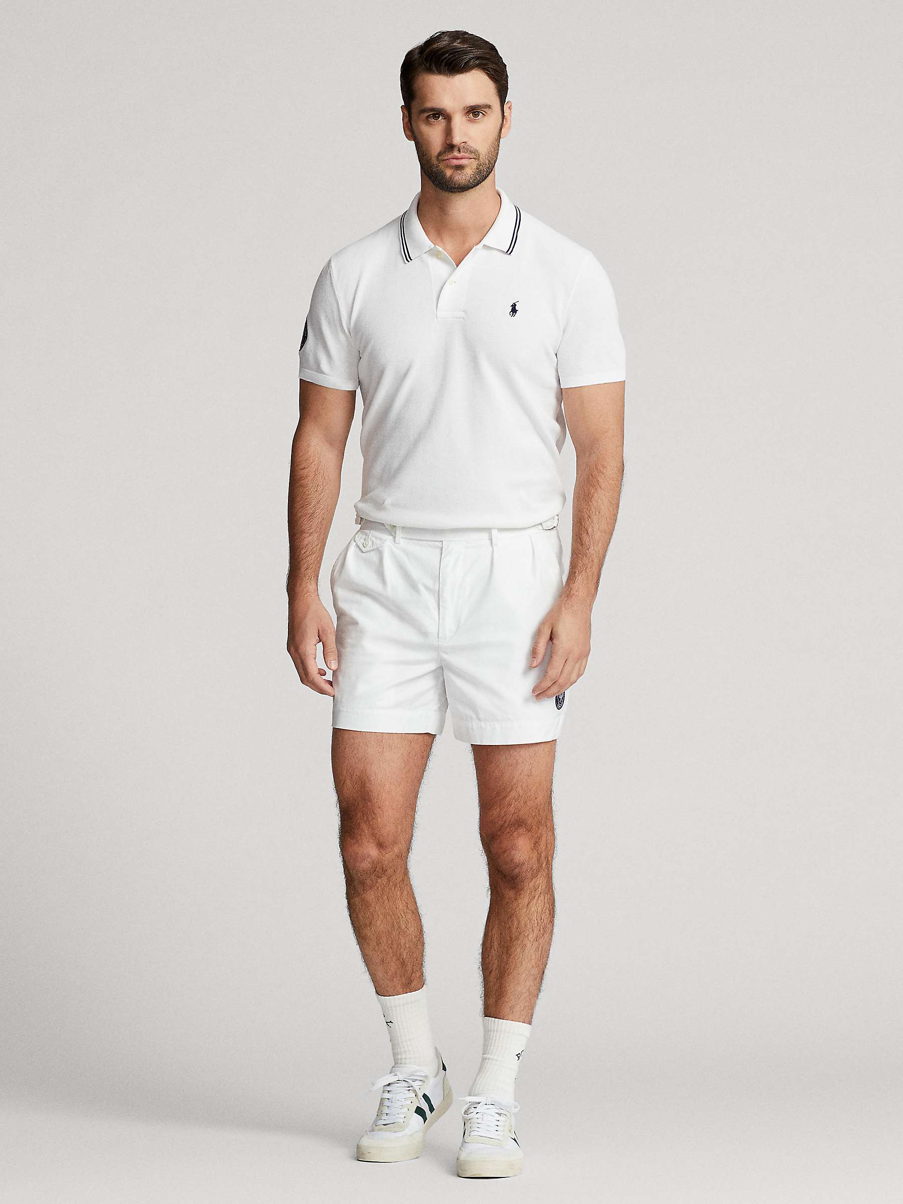 Buy Polo Ralph Lauren X Wimbledon Slim Fit Mesh Polo Shirt Online at johnlewis.com