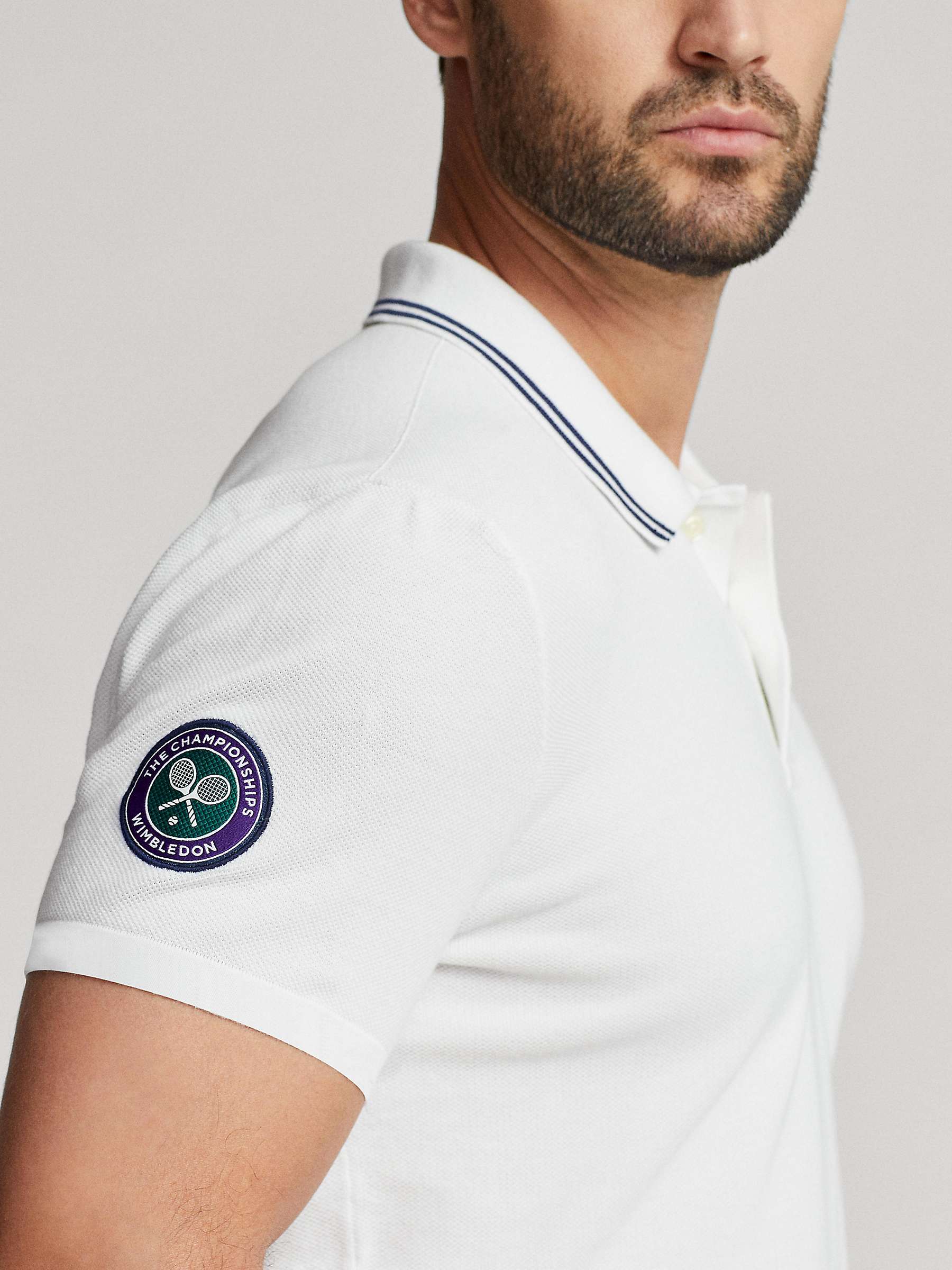Buy Polo Ralph Lauren X Wimbledon Slim Fit Mesh Polo Shirt Online at johnlewis.com