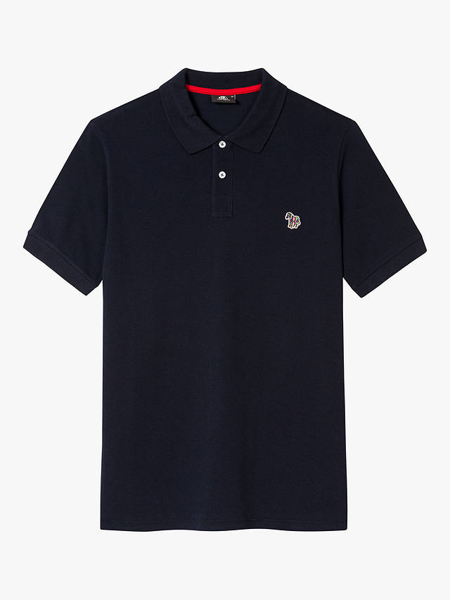 Paul Smith Zebra Applique Organic Cotton Polo Shirt, Blues