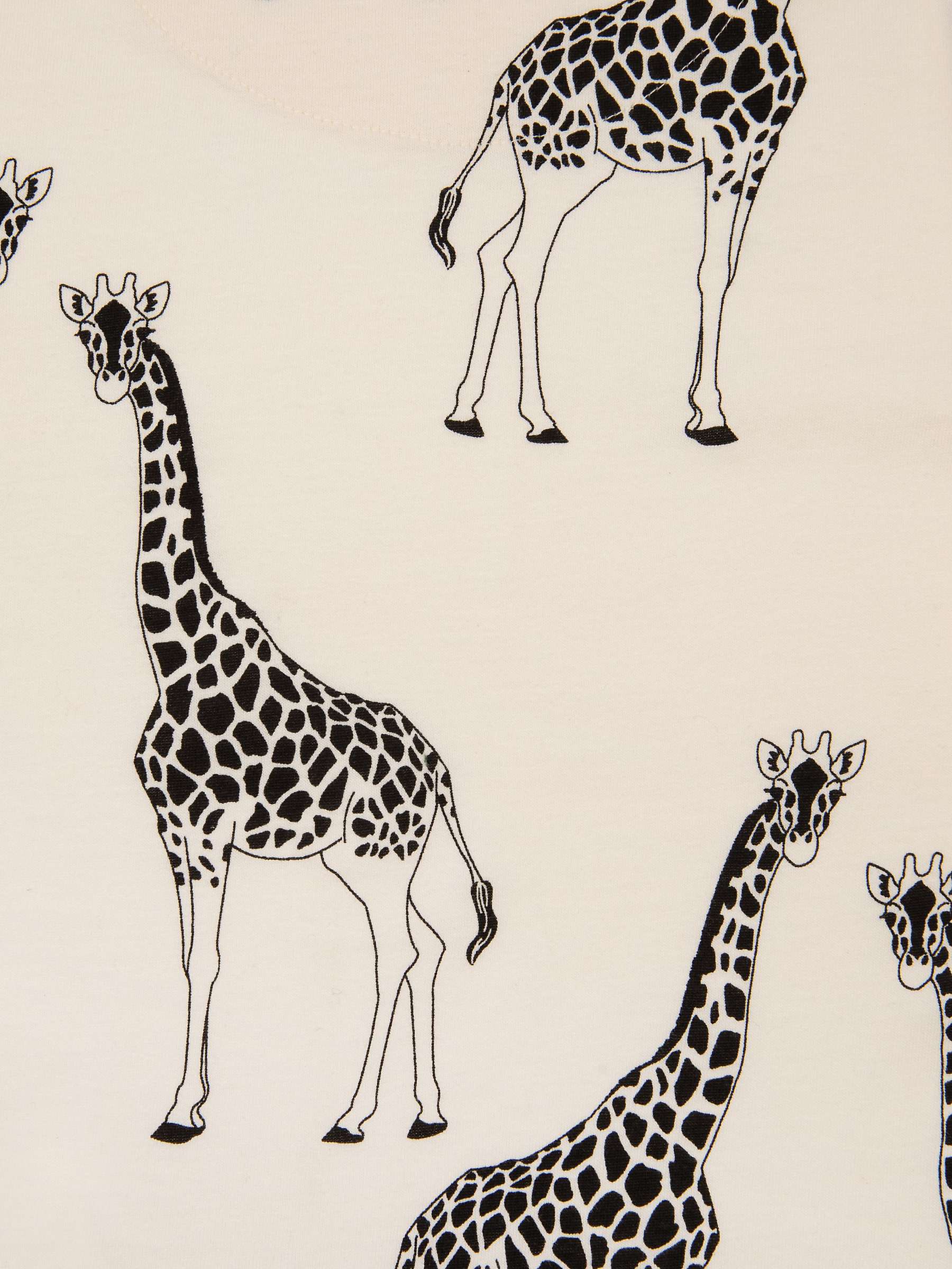 Buy Chelsea Peers Kids' Giraffe Organic Cotton Button Up Long Sleeve Pyjama Set, Cream/Multi Online at johnlewis.com