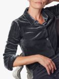 Pure Collection Silk Velvet Shirt, Pewter