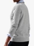 Pure Collection Cashmere V-Neck Jumper, Light Grey