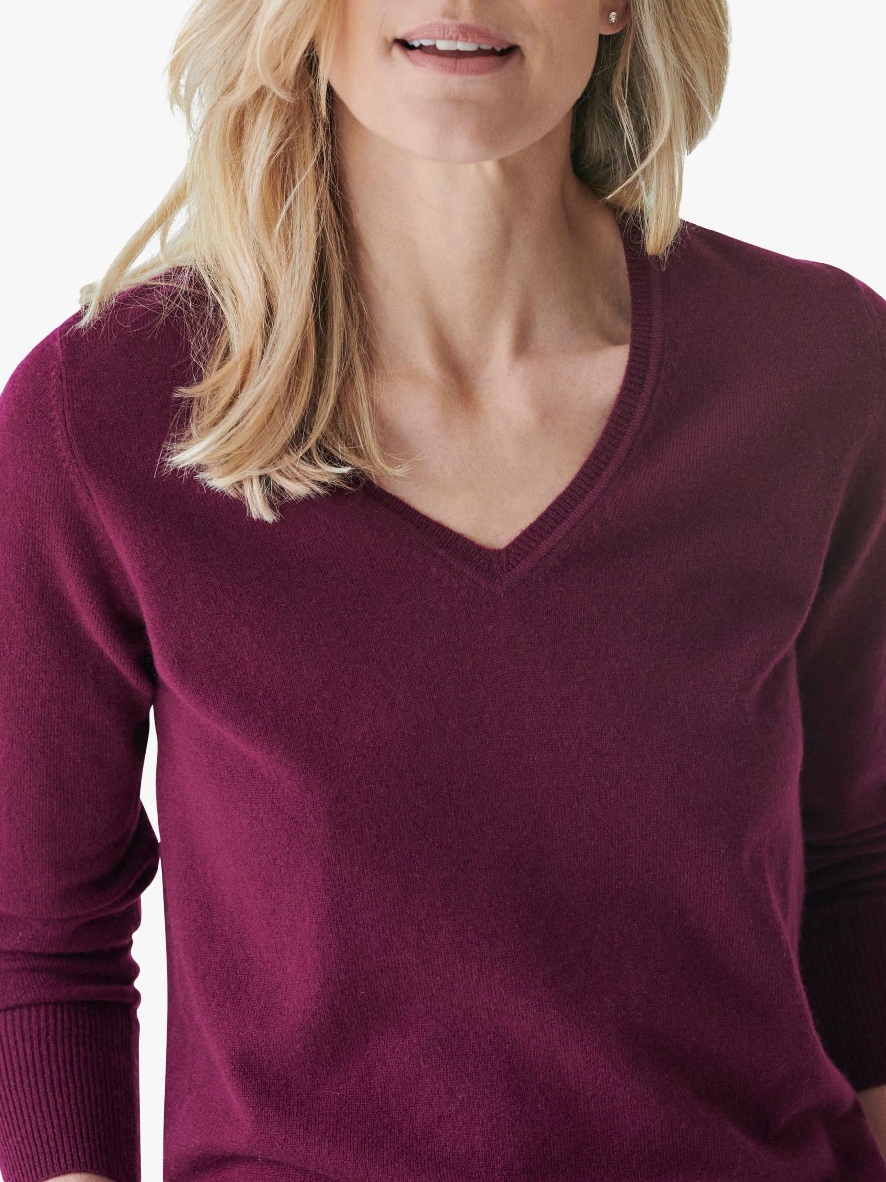 Buy Pure Collection Cashmere V-Neck Jumper Online at johnlewis.com