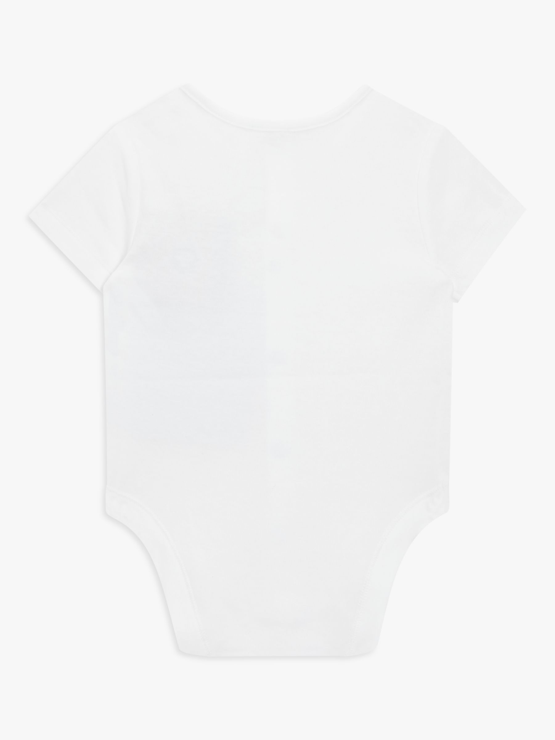 Buy John Lewis Baby GOTS Organic Short Sleeve Adaptive Bodysuit, White Online at johnlewis.com