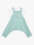 John Lewis Baby GOTS Organic Cotton Hip Dysplasia Dungaree & T-Shirt Set, Multi