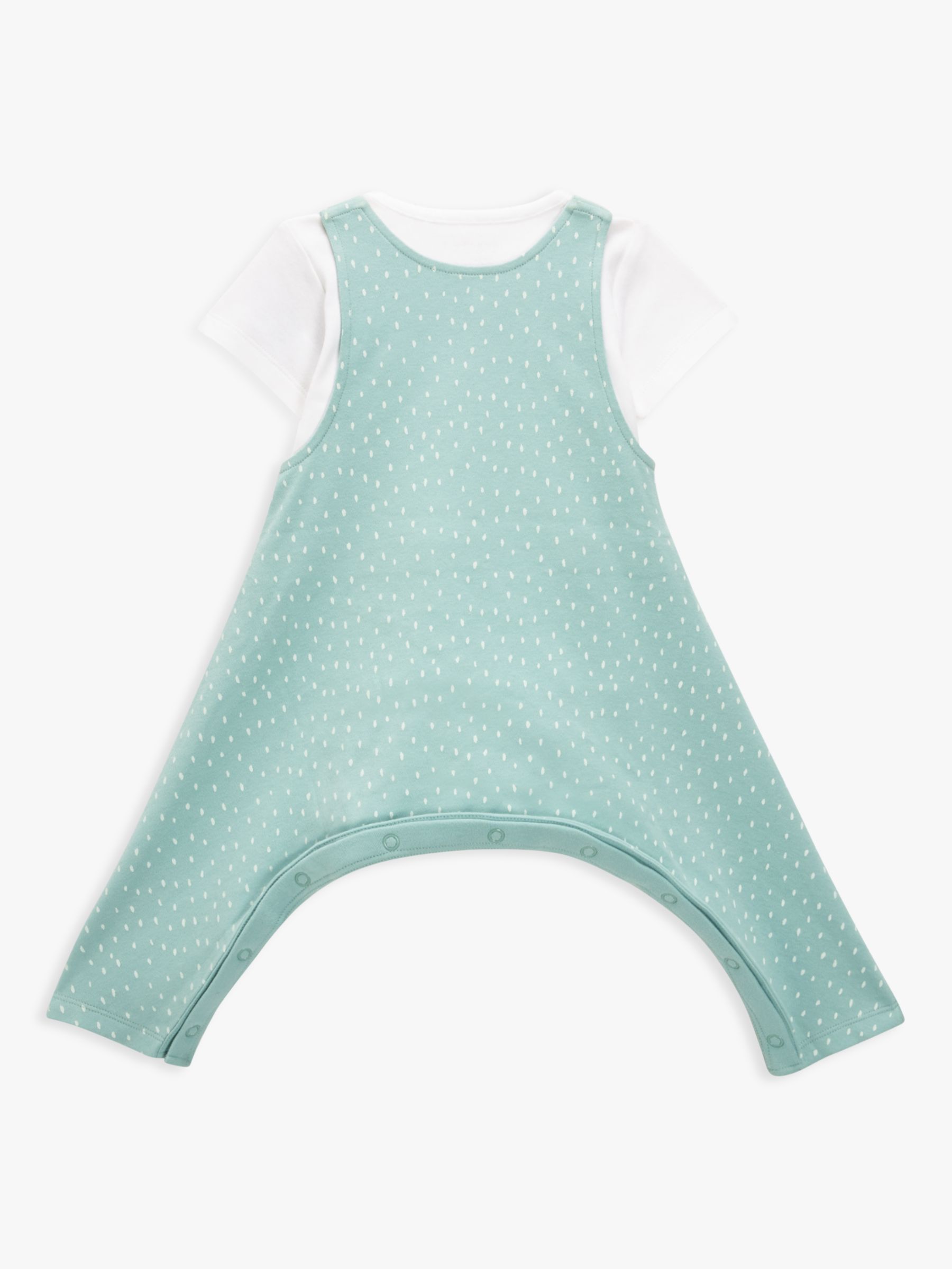 Buy John Lewis Baby GOTS Organic Cotton Hip Dysplasia Dungaree & T-Shirt Set, Multi Online at johnlewis.com