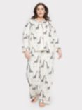 Chelsea Peers Curve Organic Cotton Giraffe Pyjama Set, Off White