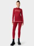 Sweaty Betty Merino Snowflake Base Layer Leggings, Vine Red