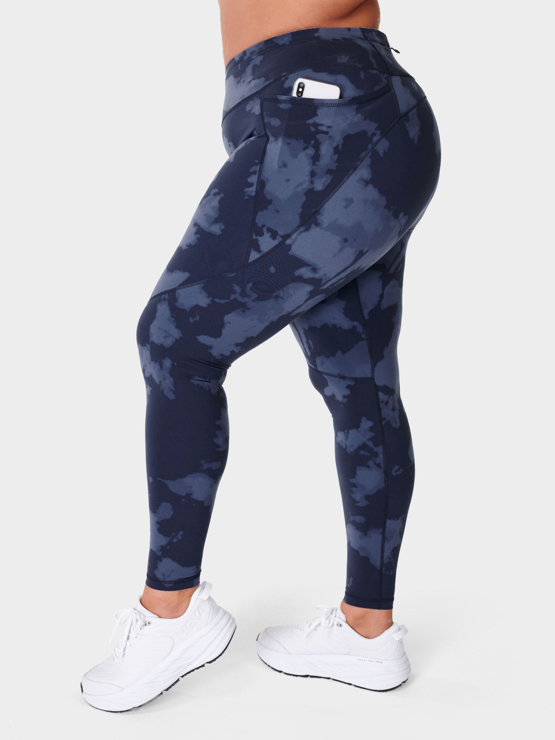 Circuit Women's Tie Front Leopard Print Leggings - Blue Navy