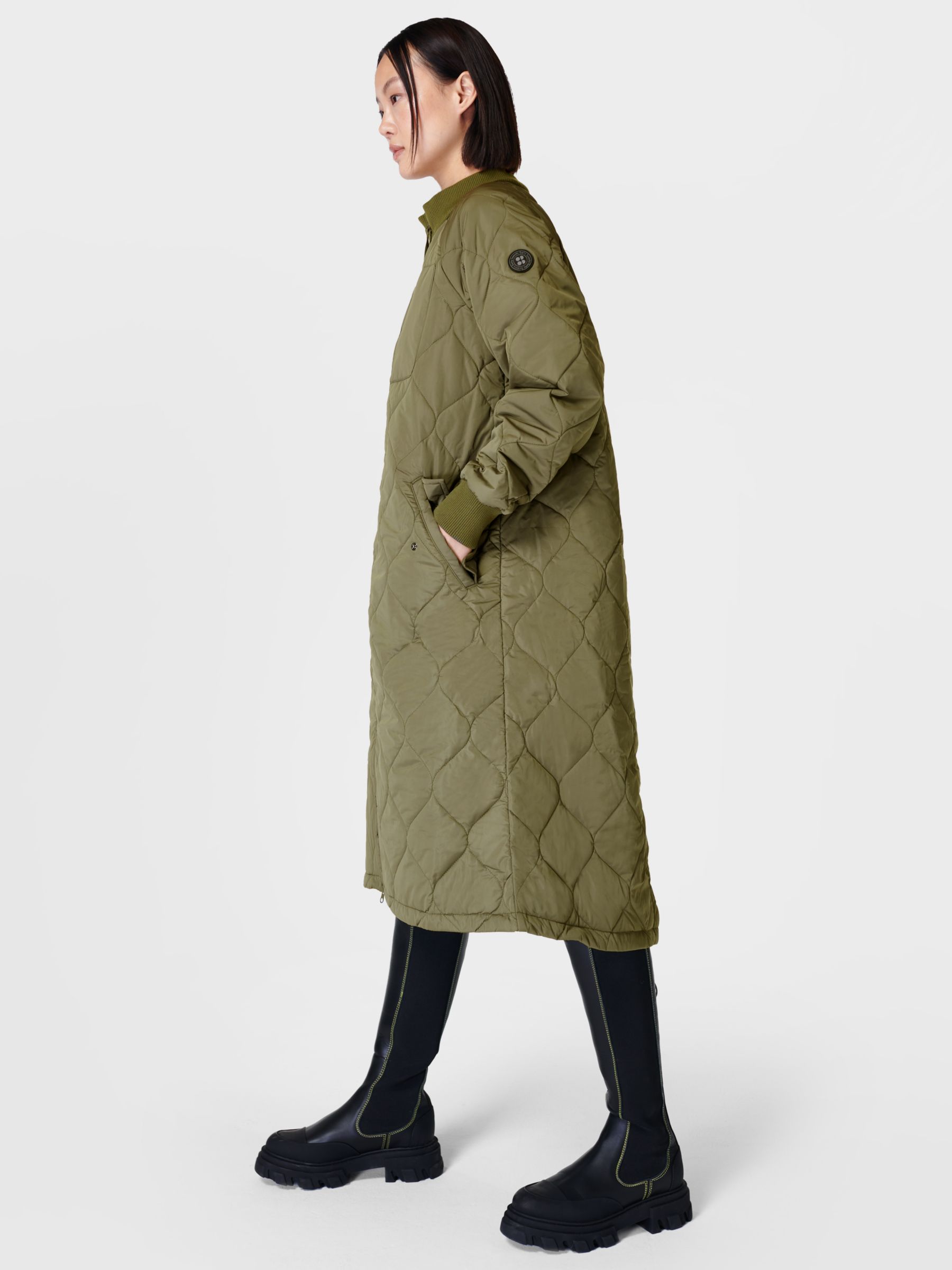 Quilted Longline Coat - Chateau Pink