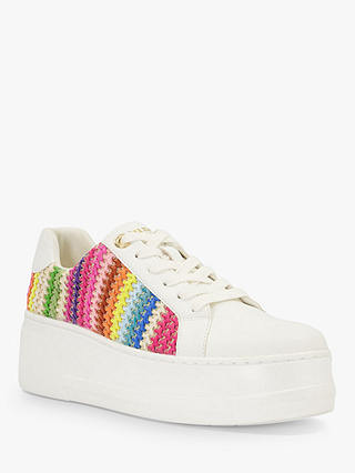 Dune Episode Textured Flatform Trainers, Multi