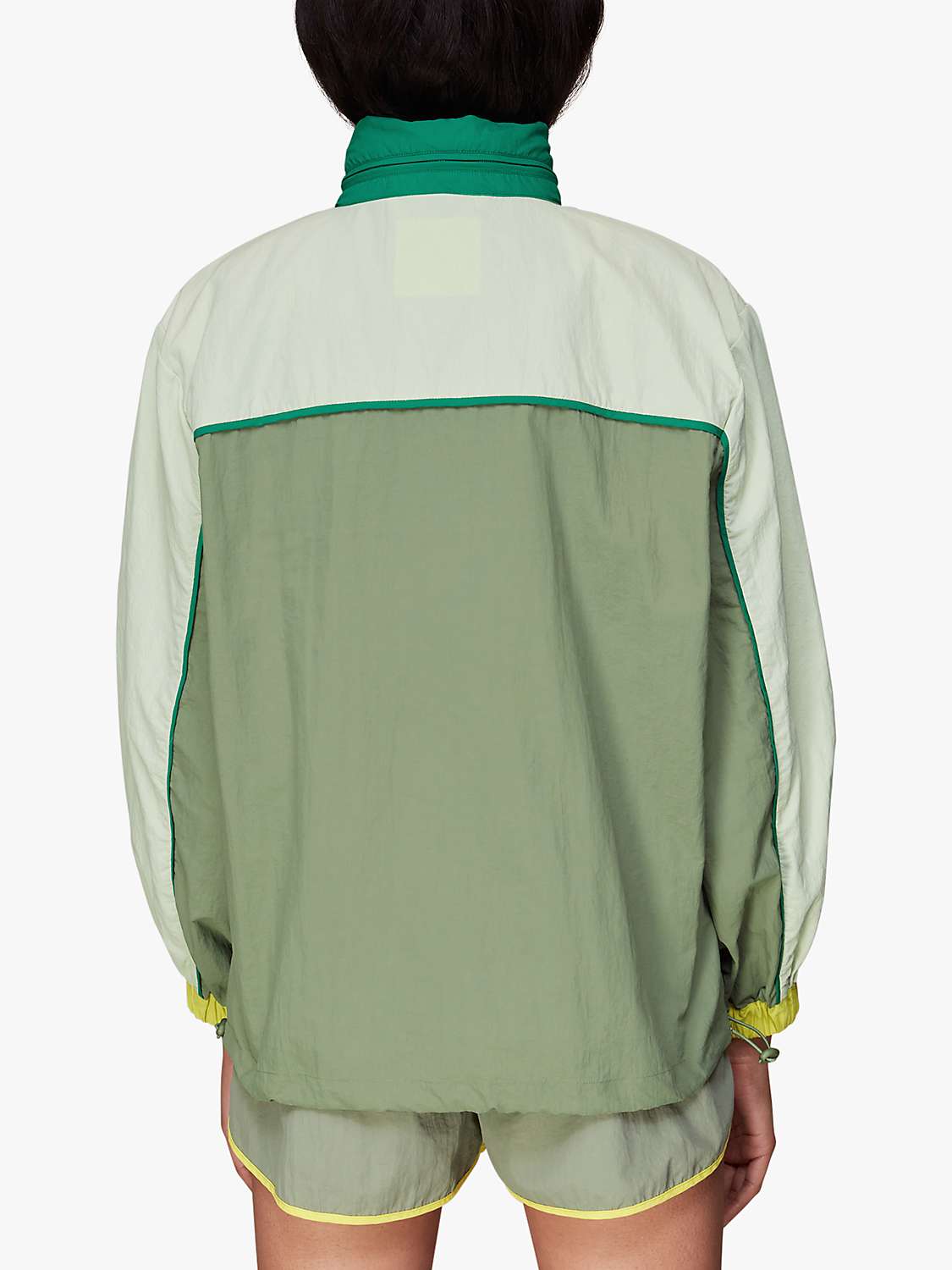Buy Whistles Colour Block Anorak Sports Top, Green/Multi Online at johnlewis.com