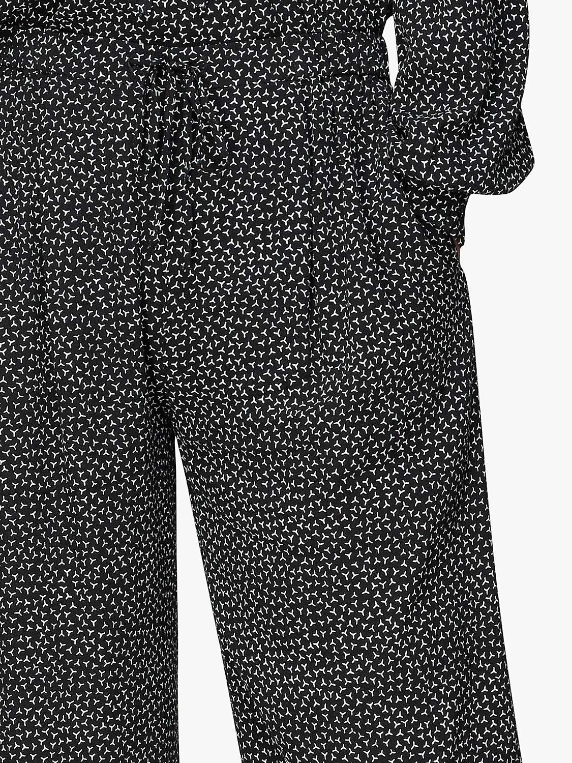 Buy Whistles Scattered Y Print Trousers, Black/White Online at johnlewis.com