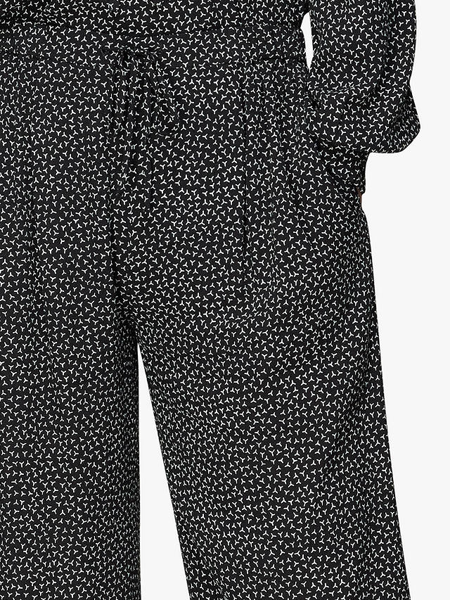 Whistles Scattered Y Print Trousers, Black/White