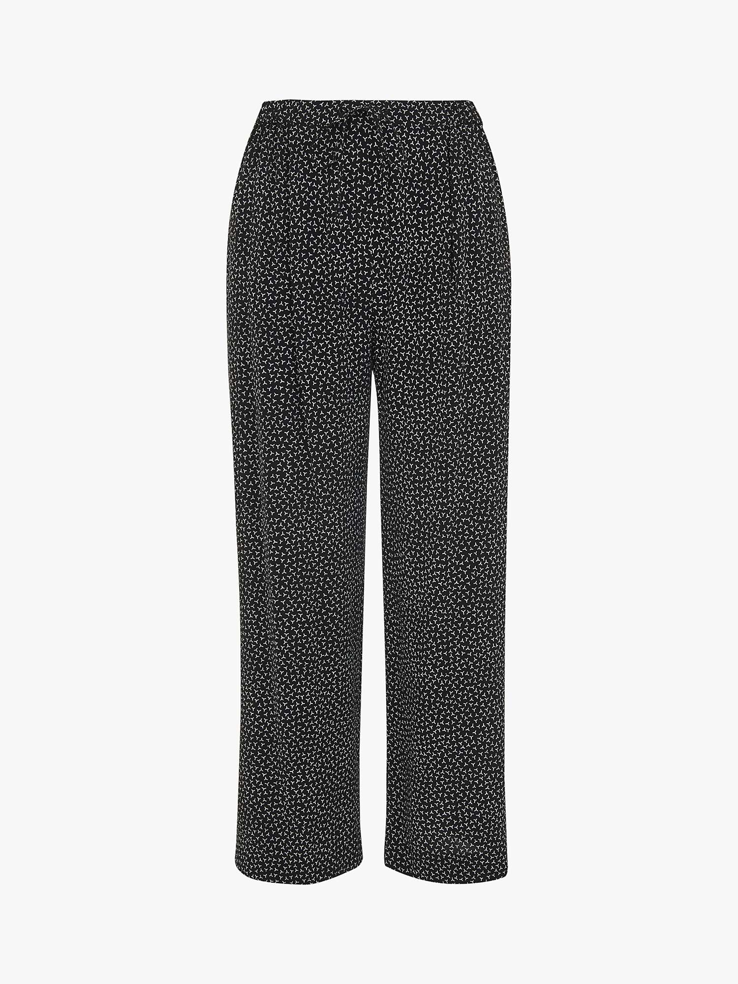 Buy Whistles Scattered Y Print Trousers, Black/White Online at johnlewis.com