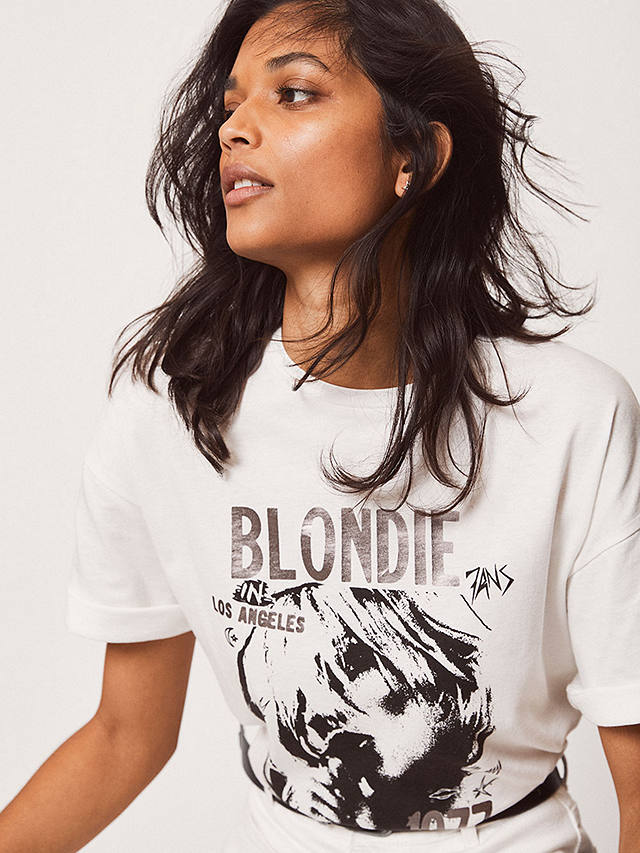 Mint Velvet Blondie T-Shirt, White Ivory