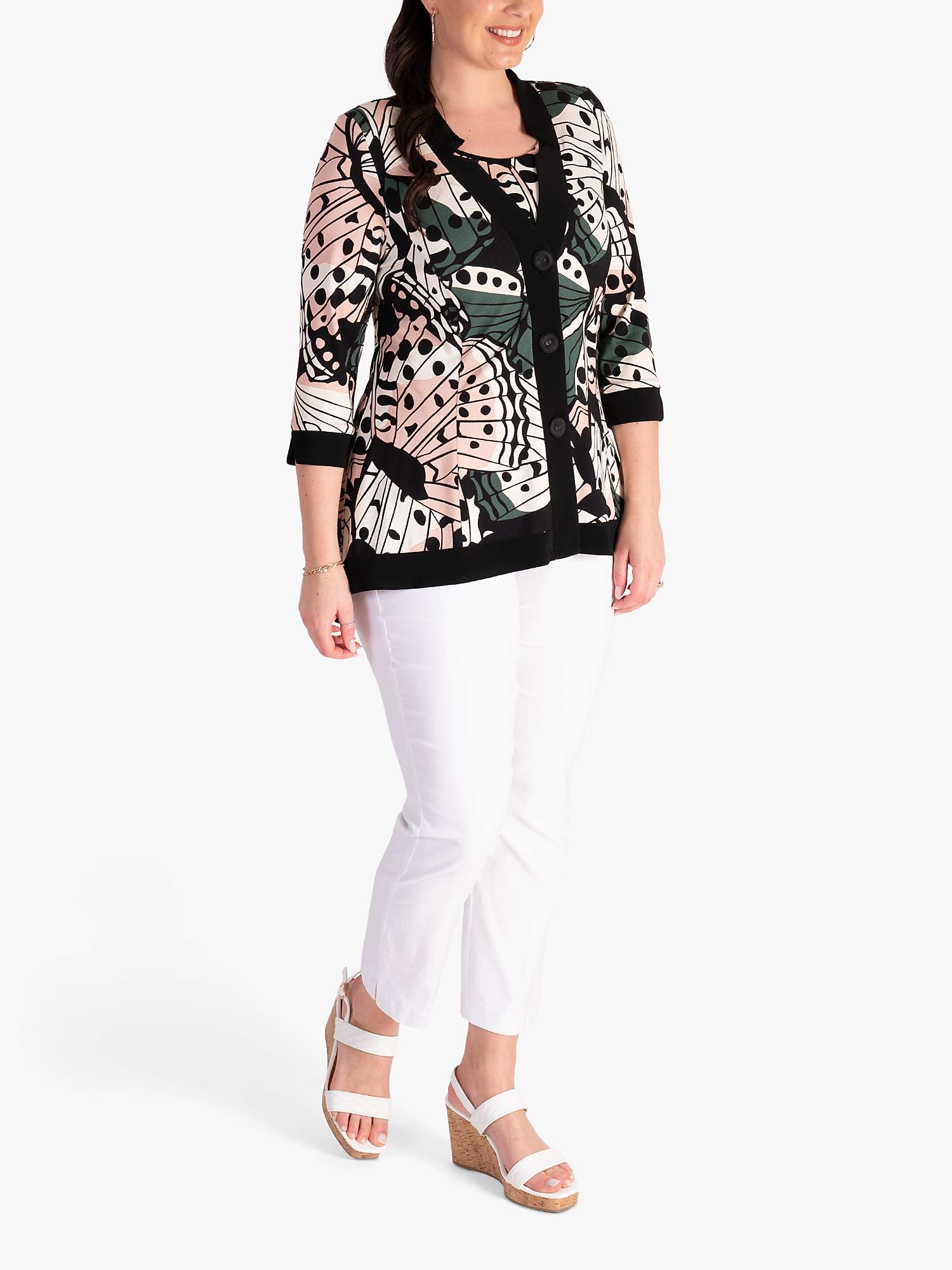 Buy chesca Butterfly Print Jacket, Blush/Ivory Online at johnlewis.com