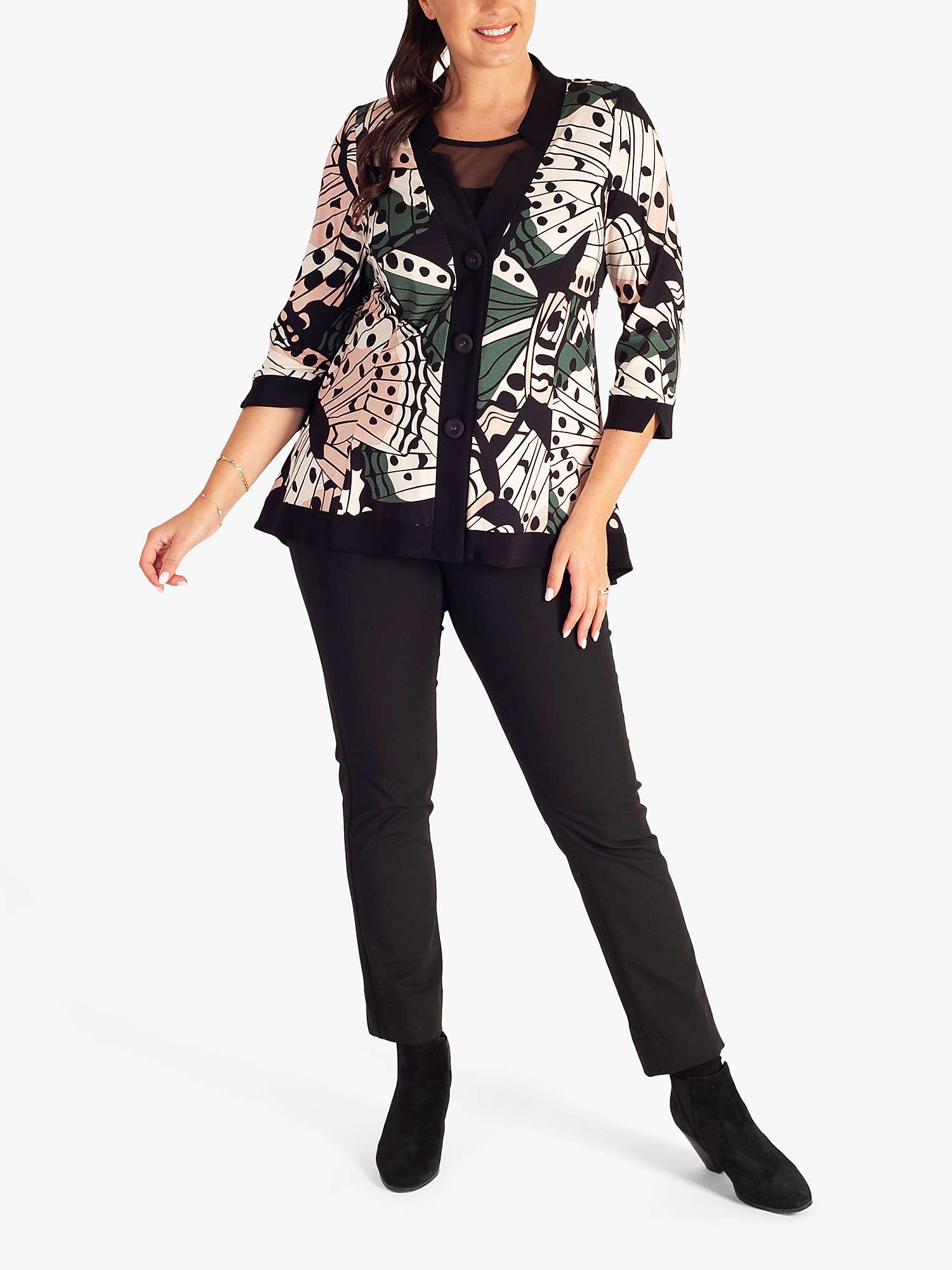 Buy chesca Butterfly Print Jacket, Blush/Ivory Online at johnlewis.com
