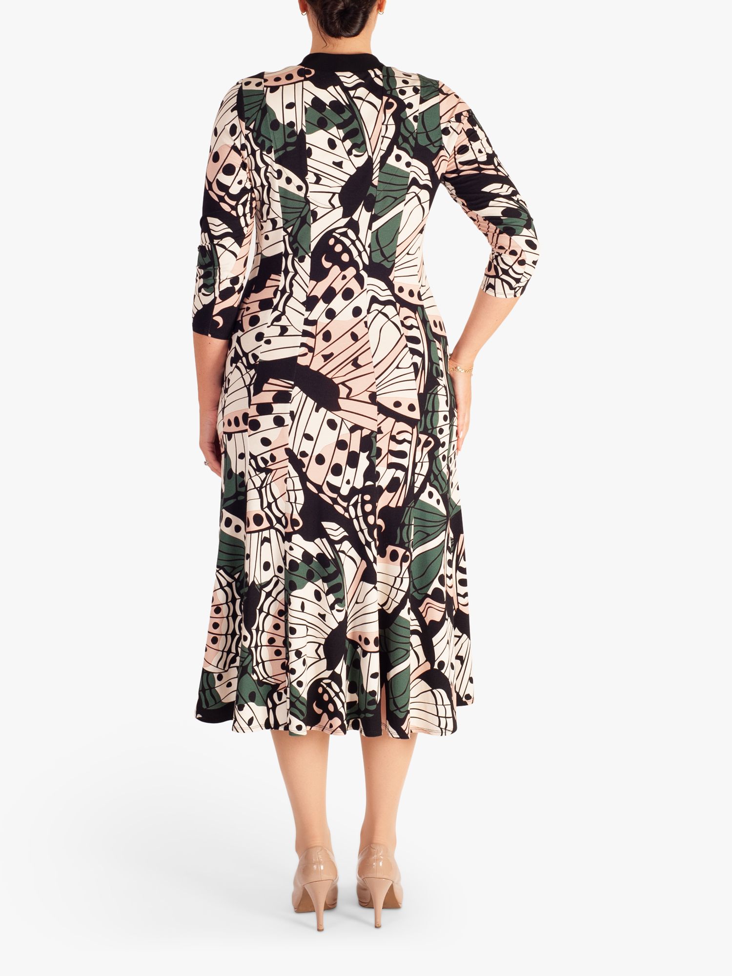 Buy chesca Butterfly Midi Dress, Blush/Ivory Online at johnlewis.com