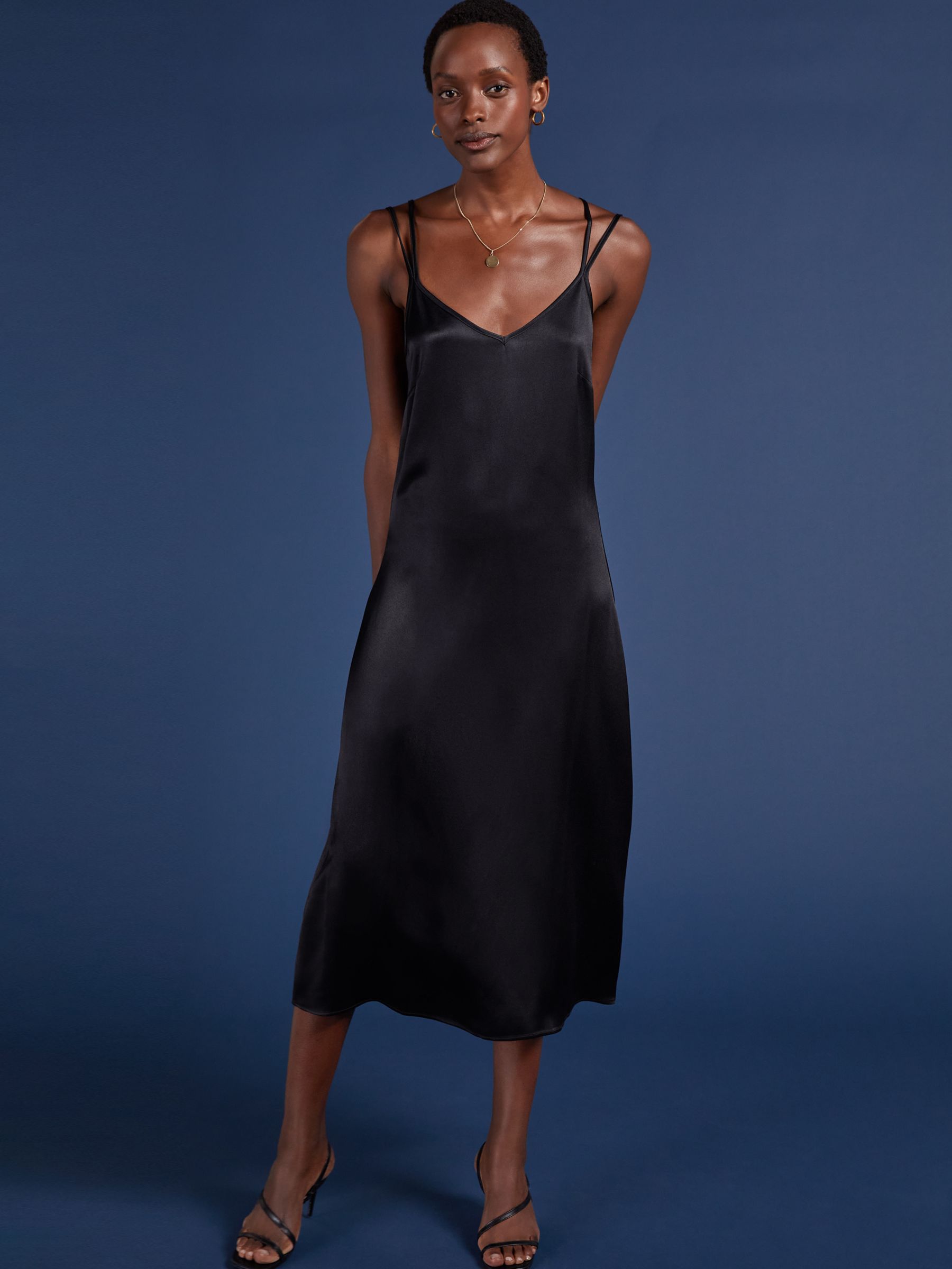 Buy Baukjen Kat Slip Dress, Caviar Black Online at johnlewis.com