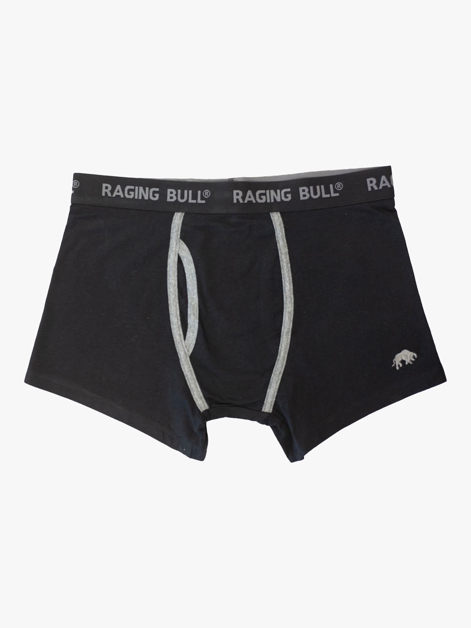 Raging Bull Cotton Stretch Boxers, Pack of 3, Black, S
